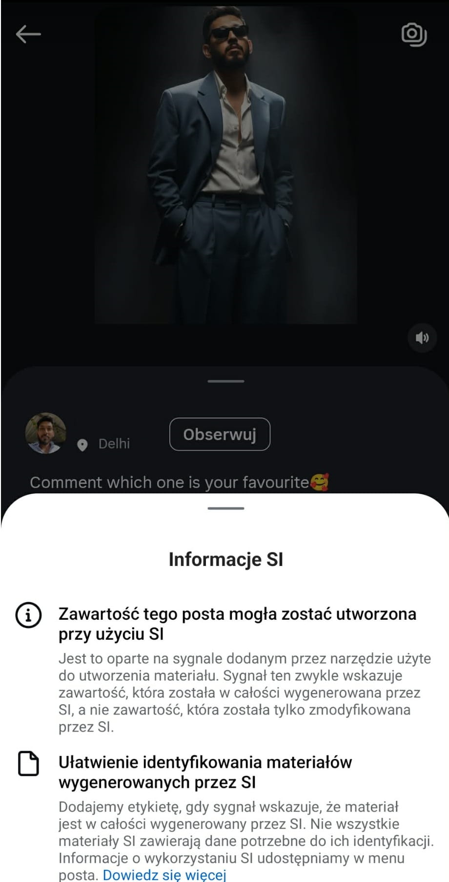 Instagram regulacja zdjęć SI