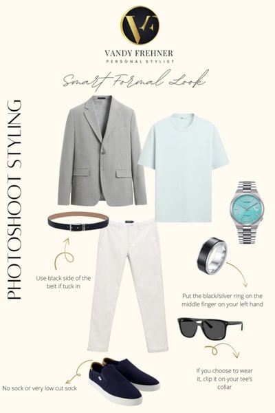 List of clothes with shopping links prepared by the stylist