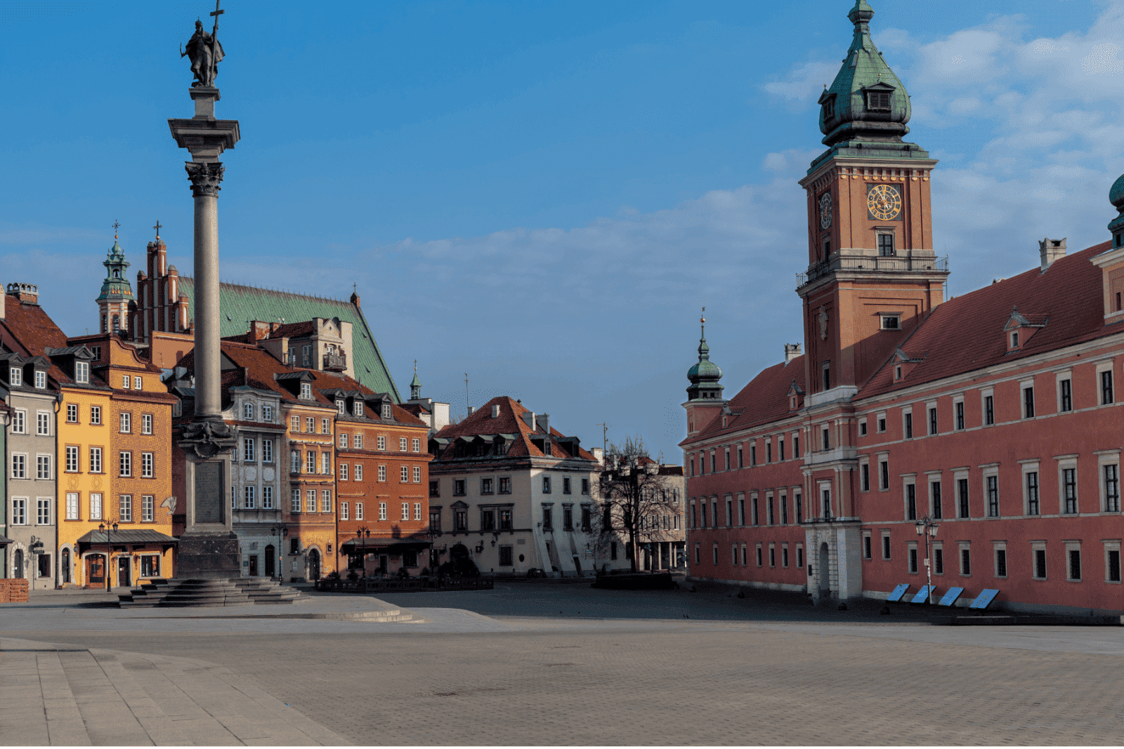Photoshoot at Castle Square by the Royal Castle in Warsaw