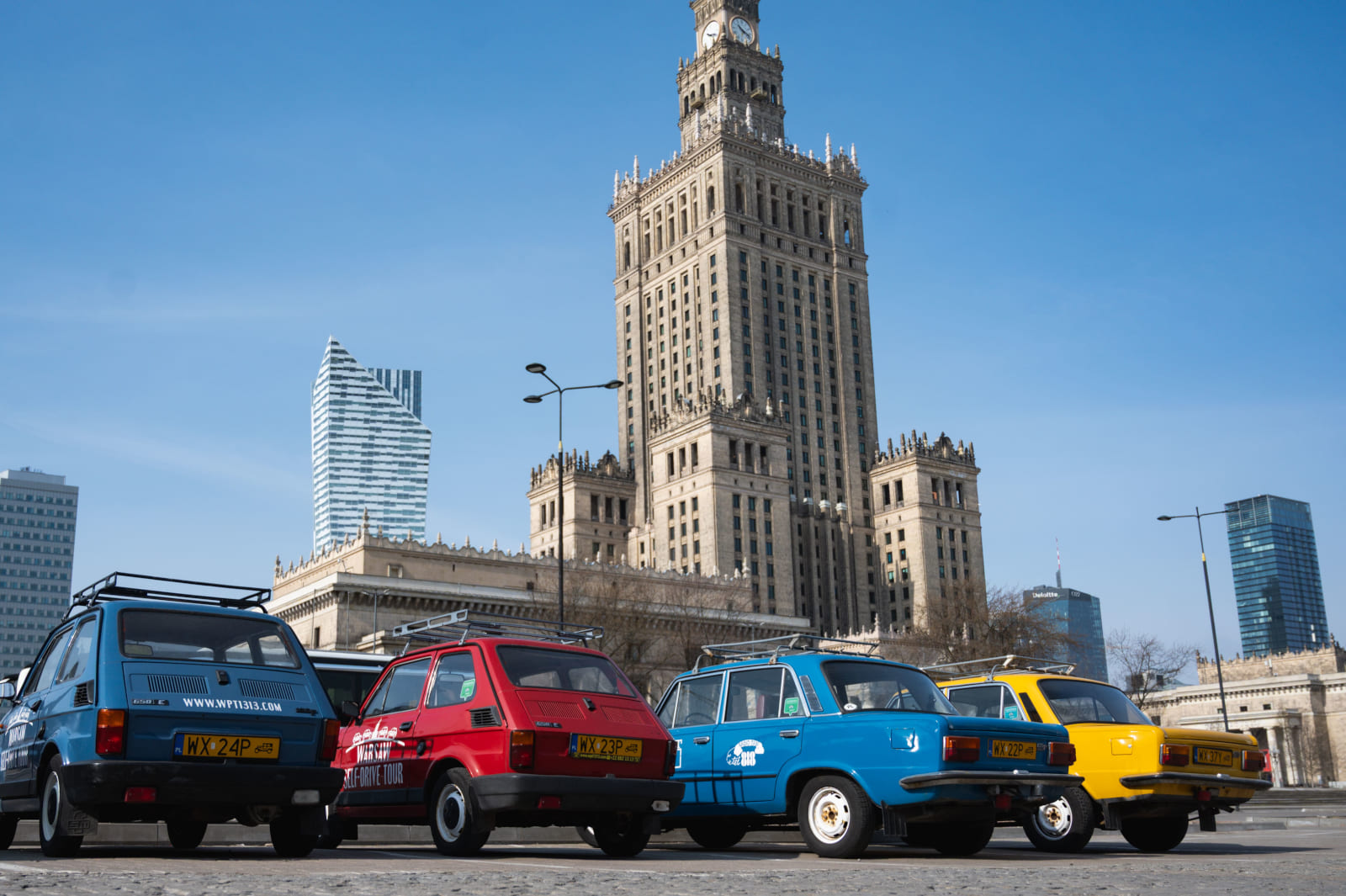 Photoshoot in front of the Palace of Culture and Science in Warsaw